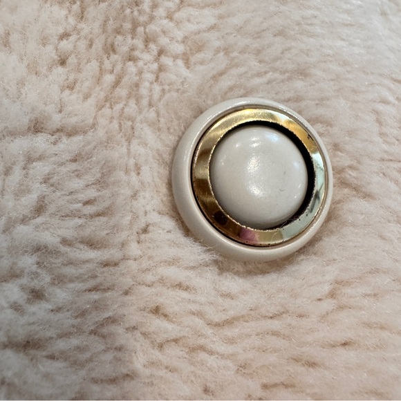 Faux Fur Coat Ivory & Gray Womens XL Vintage - Picture 2 of 14